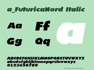 a_FuturicaNord Italic Ver.001.002 (19.06.97)图片样张