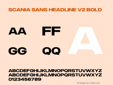 ScaniaSansHeadlineV2-Bold Version 1.000 Font Sample