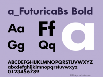 a_FuturicaBs Bold Ver.001.002 ( 19.06.97) Font Sample
