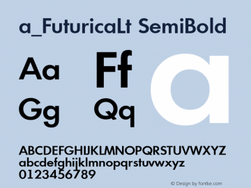 a_FuturicaLt SemiBold Ver.001.002 (19.06.97) Font Sample