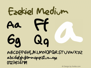 Ezekiel Medium Version 001.000 Font Sample