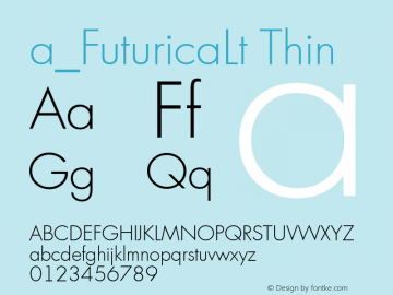 a_FuturicaLt Thin Ver.001.002 ( 19.06.97) Font Sample