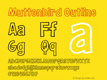 Muttonbird Outline Version 1.000图片样张