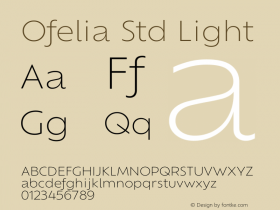 Ofelia Std Light Version 1.000;PS 1.0;hotconv 1.0.88;makeotf.lib2.5.647800图片样张