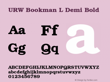 URW Bookman L Demi Bold 001.005图片样张