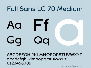 Full Sans LC 70 Medium Version 1图片样张