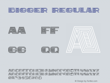 Bigger Regular Version 1.000 Font Sample