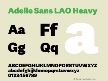 Adelle Sans LAO Hv Version 2.500;PS 2.500;hotconv 16.6.51;makeotf.lib2.5.65220 Font Sample