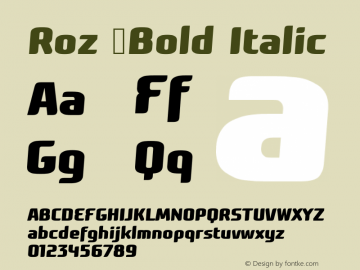 Roz Bold Italic Version 001.001图片样张