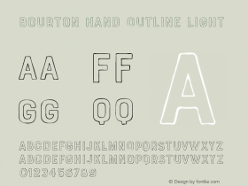 BourtonHandOutlineLight Version 1.000图片样张