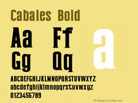 Cabales-Bold Version 1.0图片样张