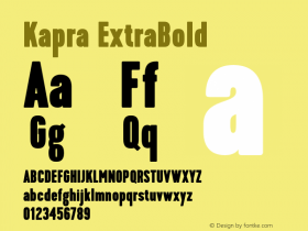 Kapra-ExtraBold Version 1.000;PS 001.001;hotconv 1.0.56 Font Sample