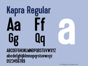 Kapra-Regular 1.000 Font Sample