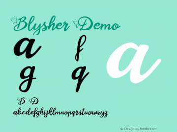 Blysher Demo Version 1.002;Fontself Maker 2.3.5图片样张