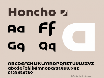 ☞Honcho Version 1.0 ;com.myfonts.easy.jonahfonts.honcho.regular.wfkit2.version.4tSC图片样张