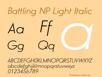 BattlingNPligita Version 2.000 Font Sample