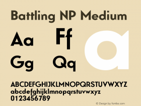 BattlingNPmed Version 2.000 Font Sample