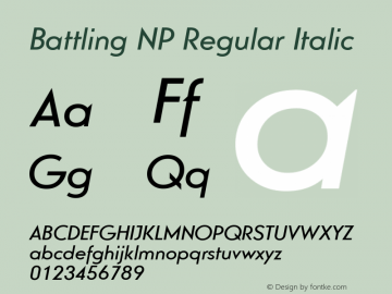 BattlingNPregita Version 2.000 Font Sample