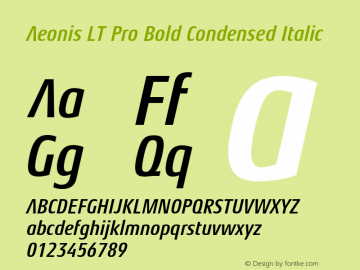 AeonisLTPro-BoldCondensedIt Version 1.000;PS 001.000;hotconv 1.0.38图片样张