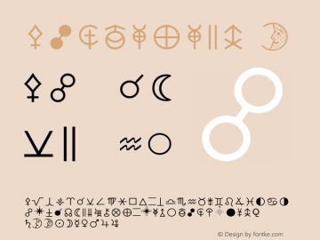 Astrology 2 Version 1.001 Font Sample