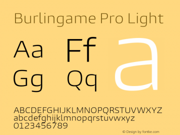 Burlingame Pro Light Version 1.000图片样张