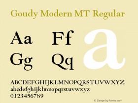 Goudy Modern MT Regular Version 001.000图片样张