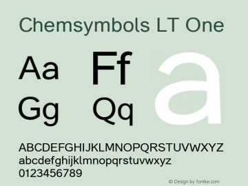 Chemsymbols LT One Version 1.001图片样张