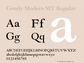 Goudy Modern MT Regular Version 001.000图片样张