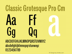 Classic Grotesque Pro Cm Version 1.00图片样张