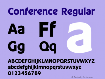 Conference Version 1.00 Font Sample