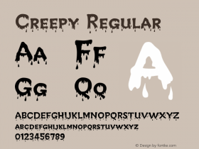 Creepy Version 1.00 Font Sample