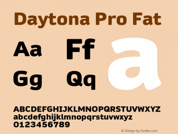 Daytona Pro Fat Version 1.00 Font Sample