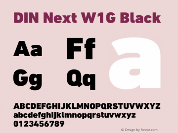 DINNextW1G-Black Version 1.400图片样张