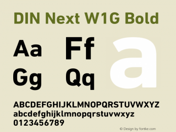 DIN Next W1G Bold Version 1.40图片样张