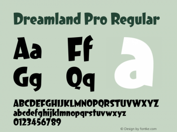 Dreamland Pro Version 1.00 Font Sample