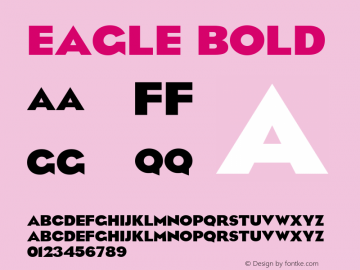 Eagle Bold Version 1.00 Font Sample