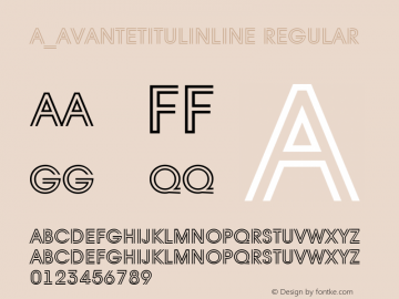 a_AvanteTitulInline Regular 001.002 Font Sample