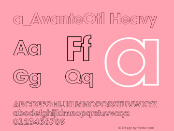 a_AvanteOtl Heavy 001.002 Font Sample