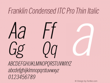 FranklinCondITCPro-ThinIta Version 1.00图片样张