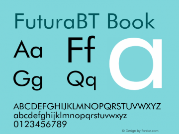 FuturaBT Book Version 3.10, build 19, s3图片样张