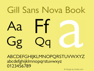 Gill Sans Nova Book Version 1.00图片样张