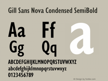 Gill Sans Nova Cn SemiBold Version 1.00图片样张