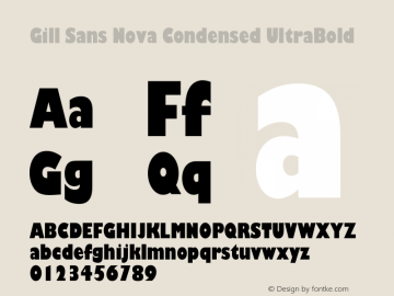 Gill Sans Nova Cn UltraBold Version 1.00图片样张