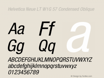 HelveticaNeueLTW1G-CnO Version 2.000 Build 1000 Font Sample