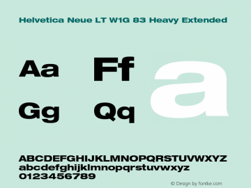 HelveticaNeueLT W1G 63 MdEx Bold Version 2.000 Build 1000 Font Sample