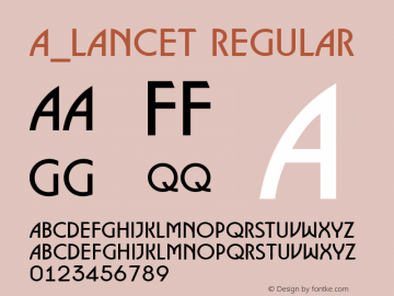 a_Lancet Regular 1998; 1.2 Font Sample