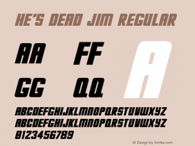 He's Dead Jim Regular Version 1.00图片样张