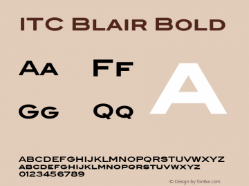 ITC Blair Bold Version 1.91图片样张