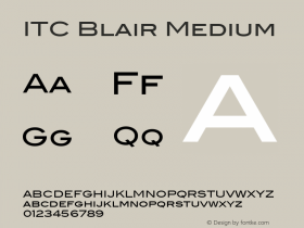 ITC Blair Medium Version 1.91 Font Sample