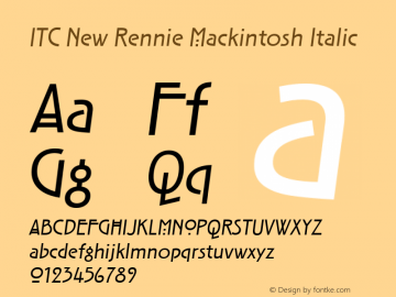 ITC New Rennie Mackintosh It Version 1.00, build 3, s3 Font Sample